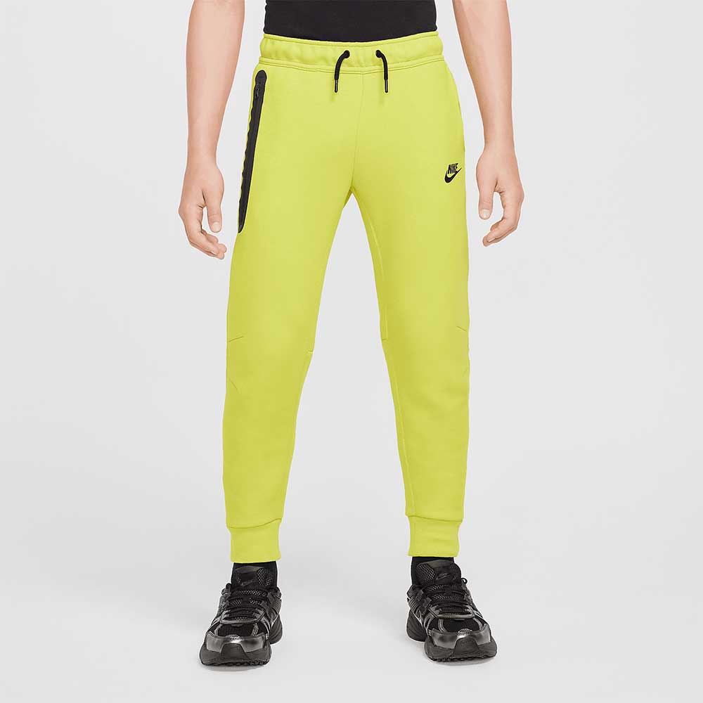 ДЕТСКО ДОЛНИЩЕ ЗА МОМЧЕ NIKE FD3287-357 NSW TECH FLC PANT ЖЪЛТО-ЗЕЛЕНО - lotus-sport.bg